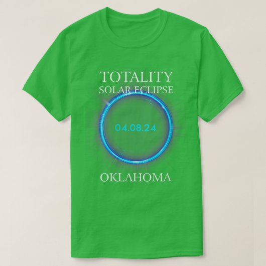 T-shirt Éclipse solaire totale pour femmes 2024 Oklahoma 0 (Design devant)
