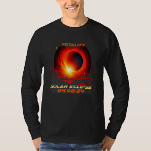 T-shirt Éclipse solaire totale rétro 2024 Totalité