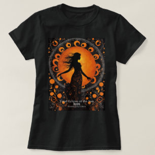T-shirt Éclipse solaire Votre nom ou votre texte Danseuse 