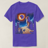 T-shirt Eclipse Tabby Chat regarder Solaire Eclipse Chat E (Design devant)