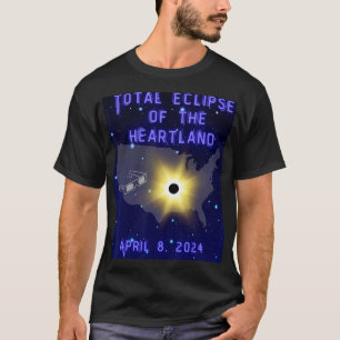 T-shirt Éclipse Totale Du Coeur - Éclip Solaire Total