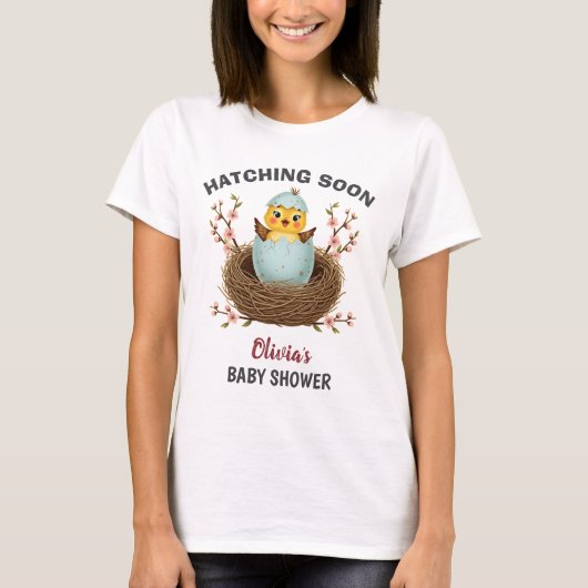 T-shirt Éclosion imminente de bébé poussin mignon pour la (Devant)