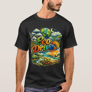 T-shirt Éco Conduite : Graphique d'un Avenir Durable