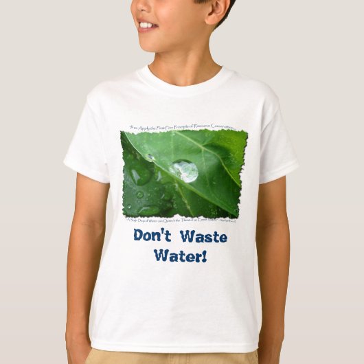T-shirt ECO CONSERVATION DE L'EAU CONVIVIALE Cadeaux et en (Devant)