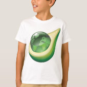 T-shirt Eco Earth Avocado Globe Planète durable (Devant)