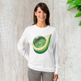 T-shirt Eco Earth Avocado Globe Planète durable