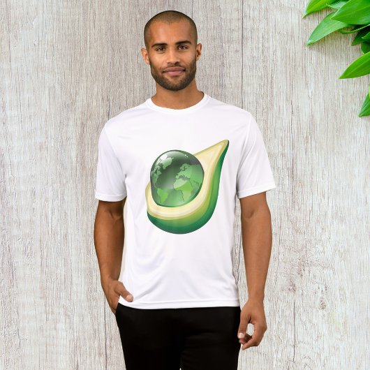 T-shirt Eco Earth Avocado Globe Planète durable