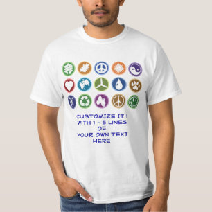T-shirt Eco et symboles de paix