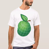 T-shirt Eco Globe Fruit Green Earth Leaf Sphere (Devant)