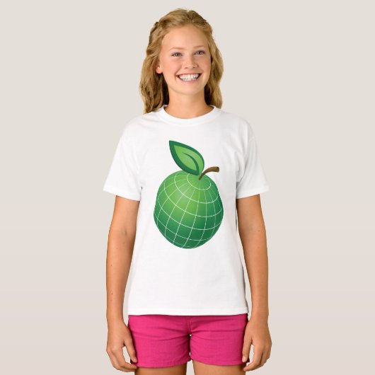 T-shirt Eco Globe Fruit Green Earth Leaf Sphere (Devant entier)