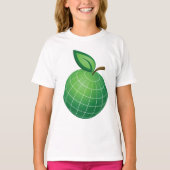 T-shirt Eco Globe Fruit Green Earth Leaf Sphere (Devant)