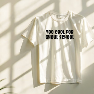 T-shirt école cool halloween enseignant ypographie noire