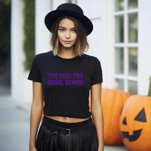 T-shirt école cool halloween professeur violet typographie