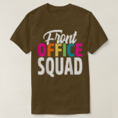 T-shirt École d'adjoint administratif de l'équipe de récep (Design devant)