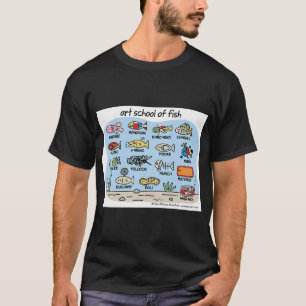 T-shirt école d'art des poissons