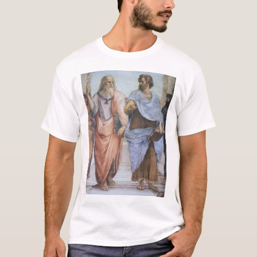 T-shirt École d'Athènes (détail - Platon et Aristote) (Devant)