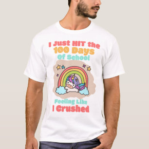 T-shirt École de 100 jours, je viens de frapper et écrasé