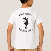 T-shirt École de danse danseur Silhouette personnalisable (Dos)