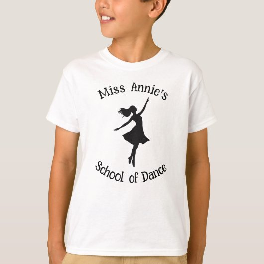 T-shirt École de danse danseur Silhouette personnalisable (Devant)