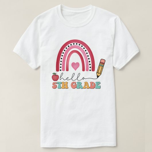 T-shirt École de la cinquième année (Design devant)