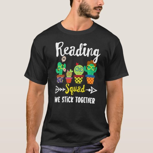 T-shirt École de lecture Cactus Équipe de lecture Enseigna (Devant)