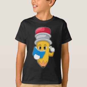 T-shirt École de livre de crayon