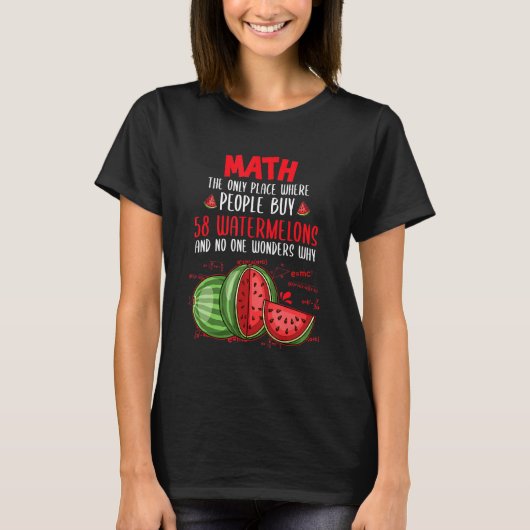 T-shirt École de mathématiques Étudiants Sciences Watermel (Devant)