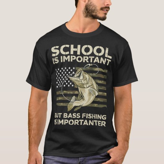 T-shirt École de pêche de bar blague drôle (Devant)