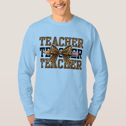 T-shirt École de professeur d'arc de léopard Crayon Mignon (Devant)