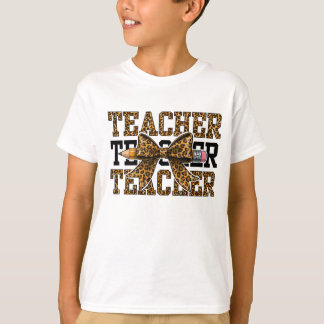 T-shirt École de professeur d'arc de léopard Crayon Mignon