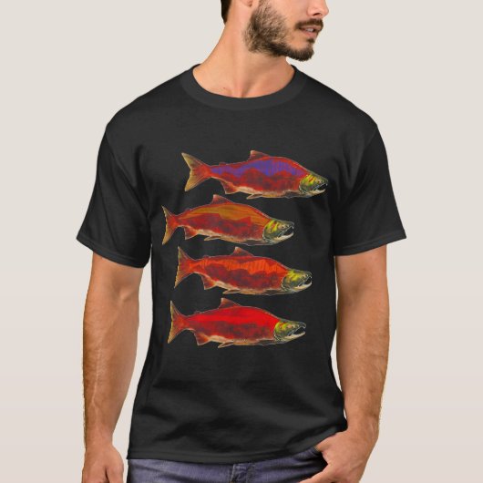 T-shirt École de saumon (Devant)