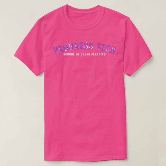 T-shirt École de technologie de progrès de l'urbanisme (Design devant)