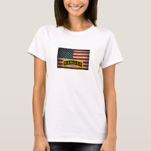 T-shirt École des Rangers de l'Armée - Drapeau Américain