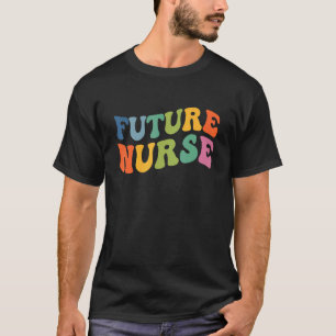 T-shirt École d'infirmières Future Nurse Rétro Groovy