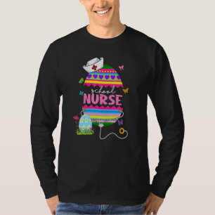 T-shirt École d'oeufs de Pâques Infirmière Bunny Stethosco