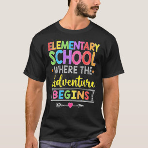 T-shirt École élémentaire où l'aventure commence retour