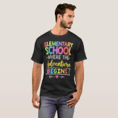 T-shirt École élémentaire où l'aventure commence retour (Devant entier)