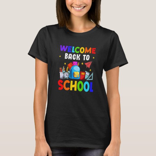 T-shirt École Enseignants Bienvenue À L'École (Devant)