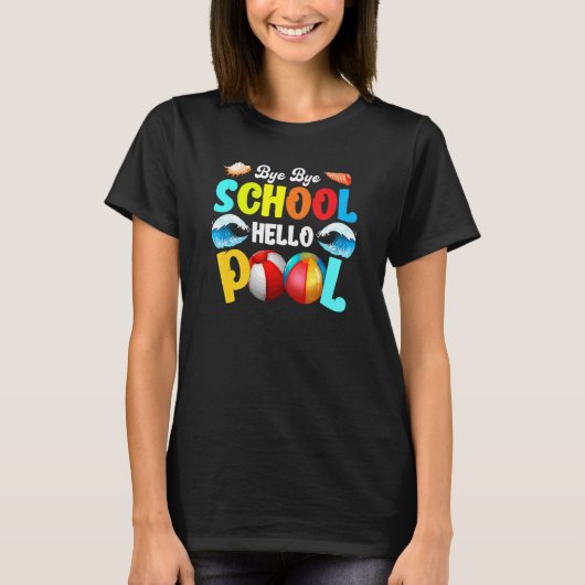 T-shirt École Good Bye School Hello Pool Goodbye School H (Devant)