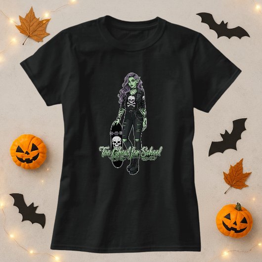 T-shirt École Halloween Tee; Ghoul Girl Haunted School