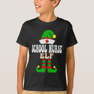 T-shirt École Infirmière Elf Xmas Famille Correspondante C
