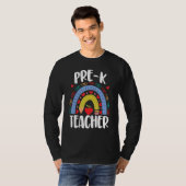 T-shirt École Pré K Enseignant Rainbow Acedamic (Devant entier)
