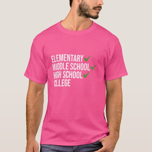 T-shirt école primaire secondaire lycée g (Devant)