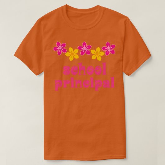 T-shirt École Principal fleurs tropicales (Design devant)