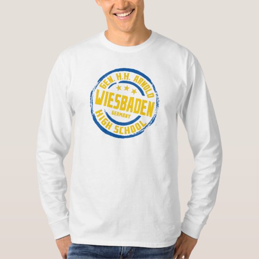 T-shirt École secondaire Gen HH Arnold Bleu et Or (Devant)