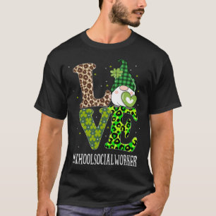 T-shirt École Social Travailleur Amour Jour de la Saint Pa