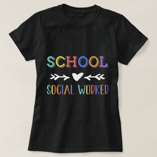 T-shirt École Social Worker Crew Values Squad Social Work (Design devant)