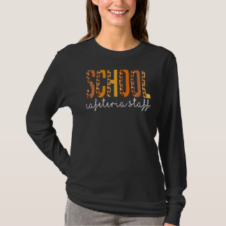 T-shirt Écoles Cafétéria Personnel Leopard Automne Merci