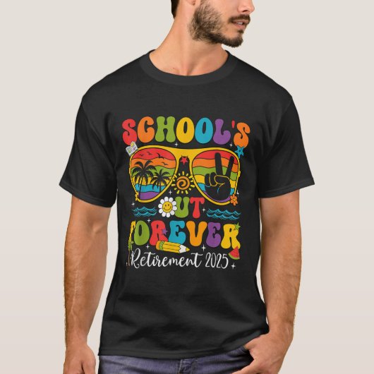 T-shirt Écoles Sorties Forever Retraite Professeur Retrait (Devant)
