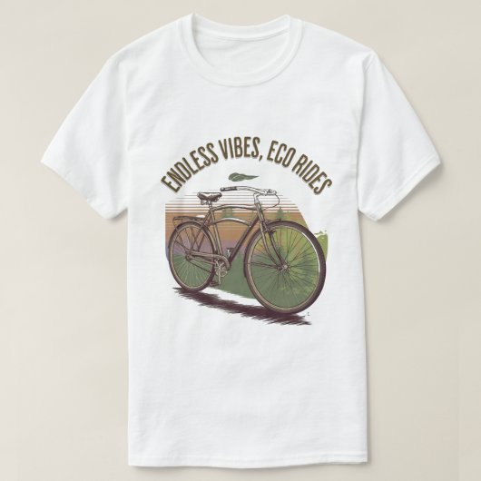 T-shirt écolo vibes cyclisme (Design devant)